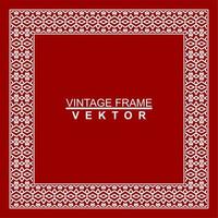 Vintage ornamental vector frame. Vector illustration template for design