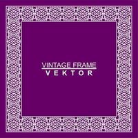 Vintage ornamental vector frame. Vector illustration template for design