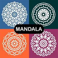 conjunto de mandalas vectoriales. plantillas para el diseño vector