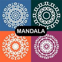 conjunto de mandalas vectoriales. plantillas para el diseño vector