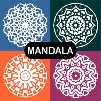 conjunto de mandalas vectoriales. plantillas para el diseño vector