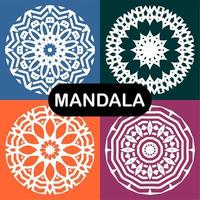 conjunto de mandalas vectoriales. plantillas para el diseño vector