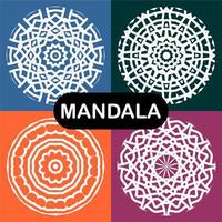 conjunto de mandalas vectoriales. plantillas para el diseño vector