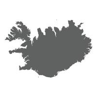 mapa de islandia vector