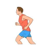 illustration of a running person vector