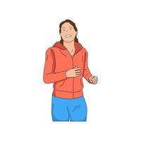 illustration of a running person vector