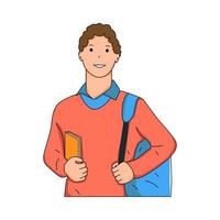 illustration of children in school uniforms vector