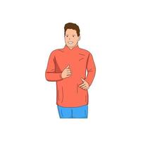 illustration of a running person vector