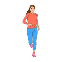 illustration of a running person vector