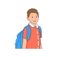 illustration of children in school uniforms vector