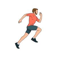 illustration of a running person vector