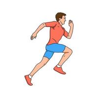 illustration of a running person vector