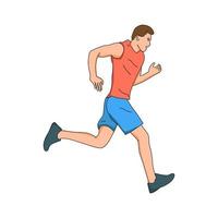 illustration of a running person vector