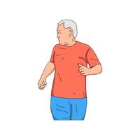 illustration of a running person vector