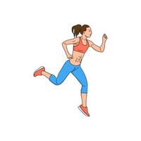 illustration of a running person vector