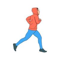 illustration of a running person vector