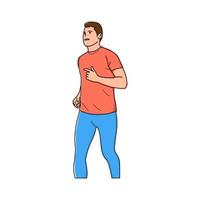 illustration of a running person vector