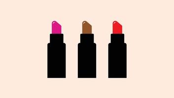 ilustración linda de lápices labiales vector