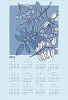 Calendar vector template for year 2023