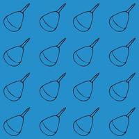 Pattern Outline of a medical enema on a blue background. Vector Doodle illustrations. EPS10