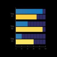 Gender statistics infographic chart design template for dark theme. Men and women differences. Editable infochart with horizontal bar graphs. Visual data presentation vector