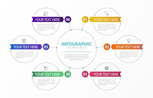 Project expectations infographic chart design template. Abstract infochart with editable contour. Instructional graphics with 6 step sequence. Visual data presentation vector