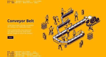 Conveyor belt at factory, plant or warehouse