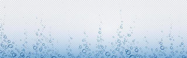 Burbujas de soda, burbujas de aire de agua o oxígeno, vector