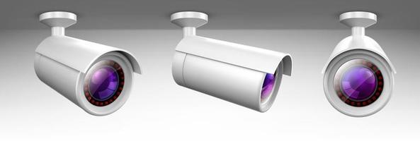 Security cam, cctv video camera wireless equipment vector