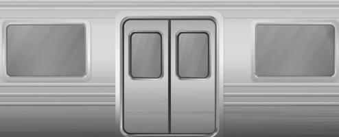 Train wagon with windows and closed doors vector