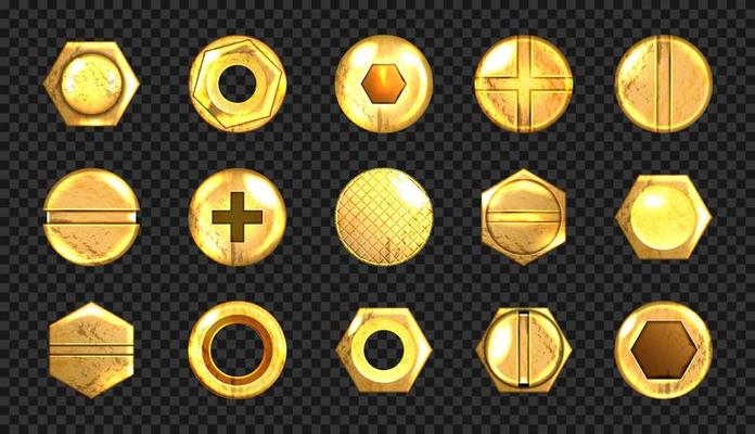 Gold Screw Vector Art, Icons, and Graphics for Free Download