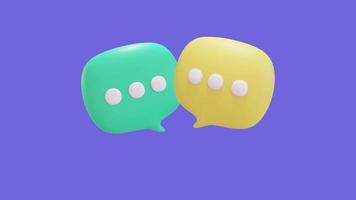 The speech bubble is chatting. social media contact help concept video