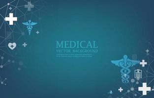 Modern medical vector wallpaper.futuristic medical icons.technology background.