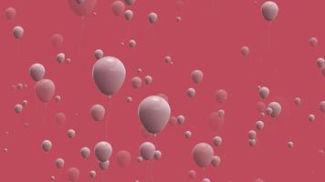 3d animering av ballonger. festlig bakgrund. video