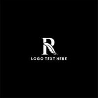 logotipo de pluma de letra r, logotipo de pluma, logotipo de pluma creativa, logotipo de letra r, logotipo de notario vector