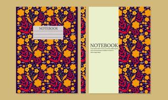 Cover page templates.abstract botanical pattern. Applicable for notebooks, planners, brochures, books, catalogs. Seamless patterns  Vector illustration.