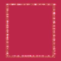 Vertical rectangle glitter Golden frame vector