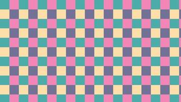 cute aesthetics multi-color, pink, yellow, purple, and green checkerboard, gingham, plaid, checkered, tartan wallpaper illustration, perfect for banner, backdrop, postcard, background, wallpaper vector