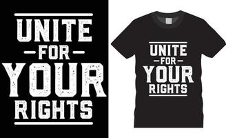 Typography Human Rights Day Creative T-Shirt Design Vector. vector