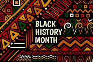 Abstract black history month background with pattern vector