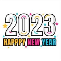 Happy new year 2023 vector