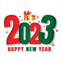 Happy new year 2023 christmas vector