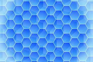 Modern 3d abstract hexagon with a clean and clear appearance for background and wallpaper. Cool hexagonal design with aqua ocean style blue vector
