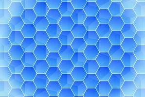 Modern 3d abstract hexagon with a clean and clear appearance for background and wallpaper. Cool hexagonal design with aqua ocean style blue vector