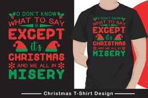 Christmas T-shirt Design Free Vector