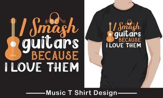 World Music Day  Typography T-Shirt Design music day vector music lover t-shirt design Free Vector