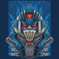 robot army head vector