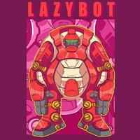 mecha lazy bot vector