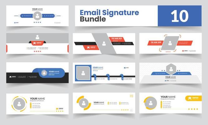 Email Signature Banner Vector Art, Icons, and Graphics for Free Download