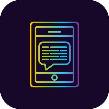 Message On Phone Creative Icon Design vector